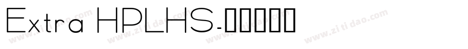 Extra HPLHS字体转换